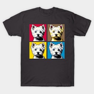Pop Retro West Highland White Terrier Art Painting - Cute Puppy T-Shirt